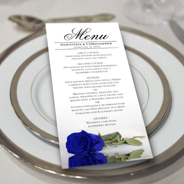 Menu Rosa Real Elegante com Casamento de Reflexões (In Situ on Plate)