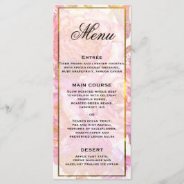 Menu Rosa Rosas de Aquarela