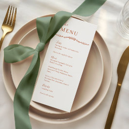 Menu Rosa Trepadeira Vinha Terracota Crista Jantar de C