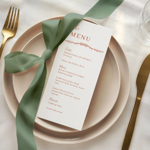 Menu Rosa Trepadeira Vinha Terracota Crista Jantar de C