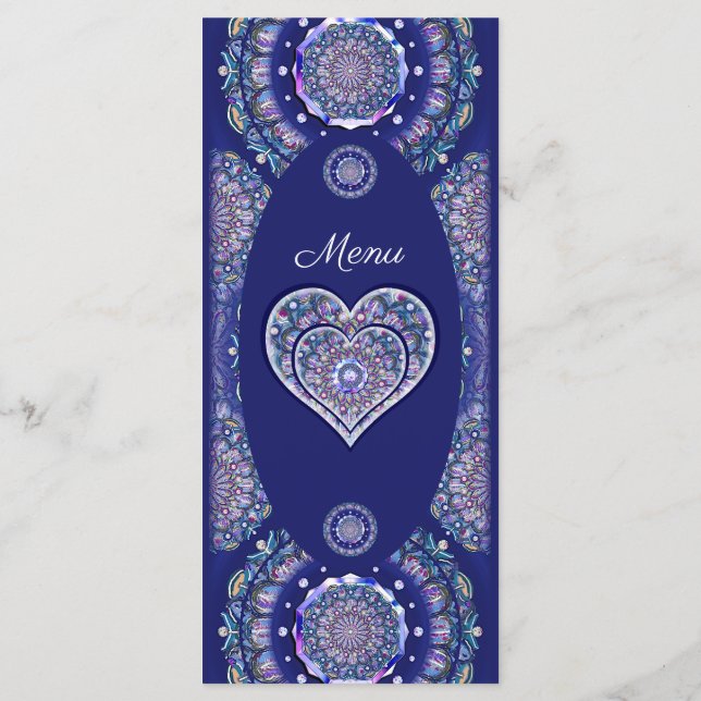 Menu Rosace Azul (Verso)