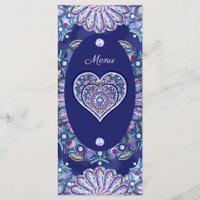 Menu Rosace Azul (Verso)