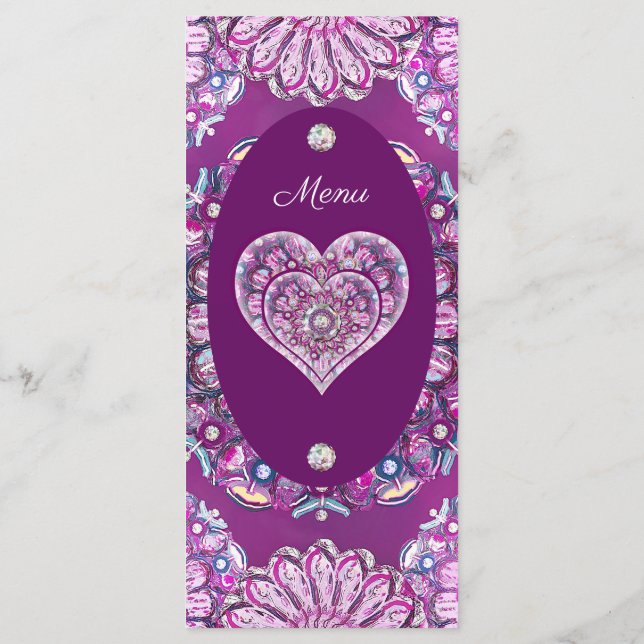 Menu Rosace vermelho cardinal (Verso)