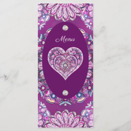 Menu Rosace vermelho cardinal