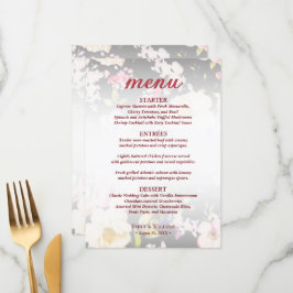 Menu Rosas Amarelas Cor-de-Água Rosa,borradas,desfocada