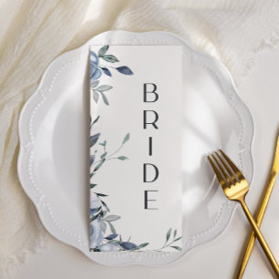 Menu Rosas Azuis Dusty Flores Reservadas