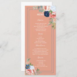 Menu Rosas azuis e azuis