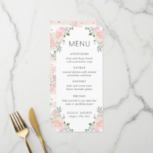 Menu Rosas Cor-de-Rosa & Rosas no Chá de Noiva