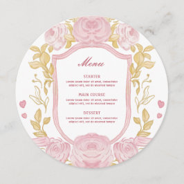 Menu Rosas de Aquarela