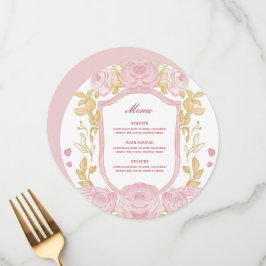 Menu Rosas de Aquarela