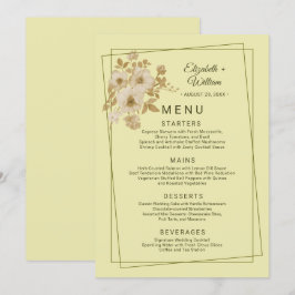 Menu Rose Frame – Casamento Amarelo Celestial