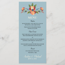 Menu Rosemaling Blue e Red