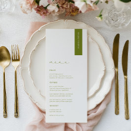 Menu ROWAN Modern Wedding Place Card