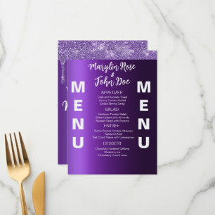 MENU ROXO BRILHANTE GOTEJAMENTO ELEGANTE