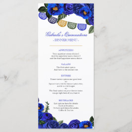 Menu Royal Blue Rosas Russo Western Charra