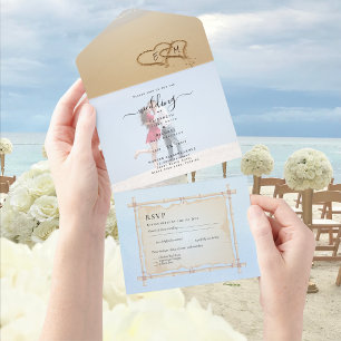 Menu RSVP do Convite de casamento de Fotografias d