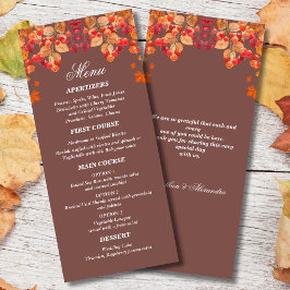 Menu Rustic Autumn Casamento outono