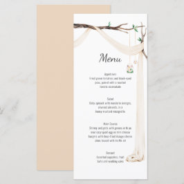 Menu Rustic Beige Drapper Raça Ramo Nuptura