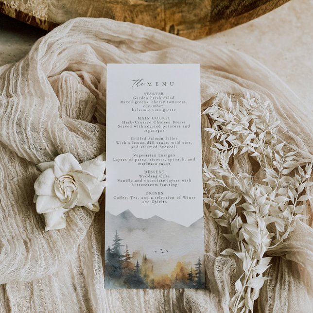Menu Rustic Forest Wedding (Criador carregado)