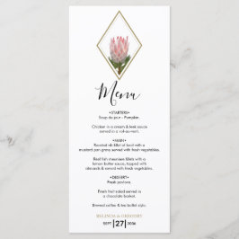 Menu Rustic King Protea Wedding