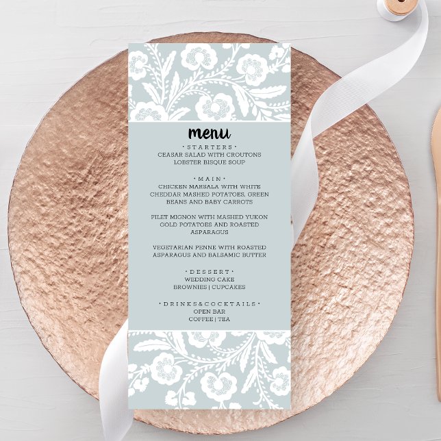 Menu Rustic Lace Wedding (Criador carregado)