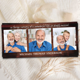 Menu Rustic Memorial 3 Fotografia Funeral Prayer Book C