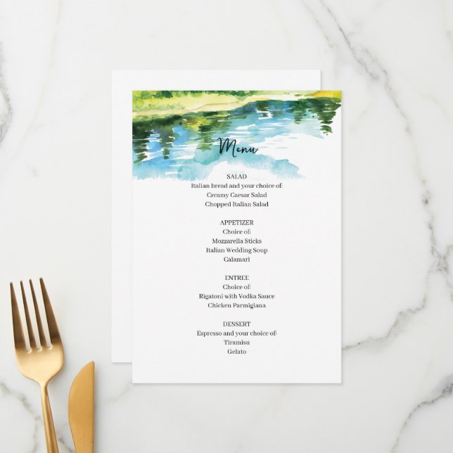 Menu Rustic Mountain Wedding (Frente/Verso In Situ)