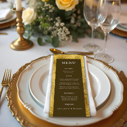 Menu Rustic Ouro Wedding