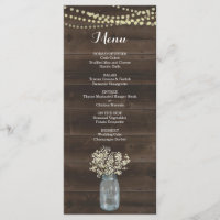 Menu Rustic para Casamento ou outra Ocasião Especi