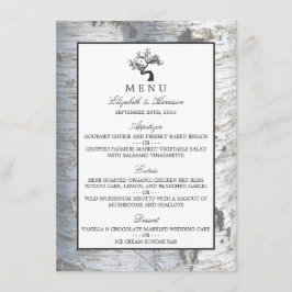 Menu Rustic Silver Birch Tree Wedch