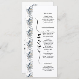 Menu rustic watercolor illustration floral arrangement