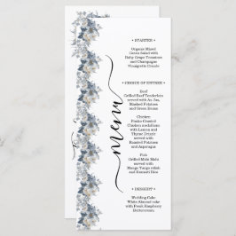 Menu rustic watercolor illustration of a floral 