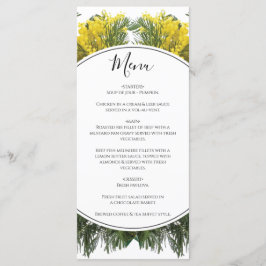 Menu Rustic Wattle Acacia Wedding