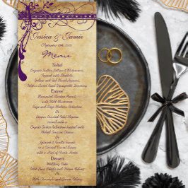Menu Rústico Roxo Quintal ou Renascimento Medieval