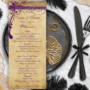 Menu Rústico Roxo Quintal ou Renascimento Medieval