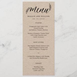 Menu Rústicos Ramificações - Kraft