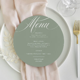 Menu Sage Green | Casamento de Elegância Italiana Cláss