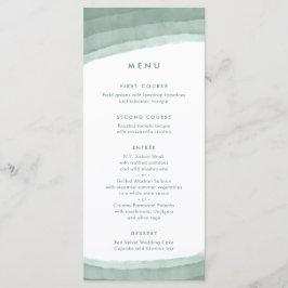 Menu Sage Green Ombre | Casamento de Boho Minimalista
