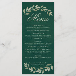 Menu Sage Laurel deixa casamento russo Emerald Green