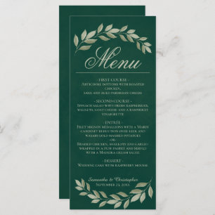 Menu Sage Laurel deixa casamento russo Emerald Green