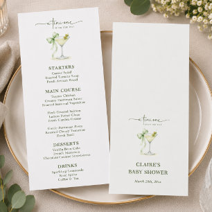Menu Sage Verde Um Tini Um Elegante Churrasco de Bebê N
