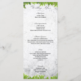 Menu Samambaias Naturais Elegantes Folhas Românticas Ca