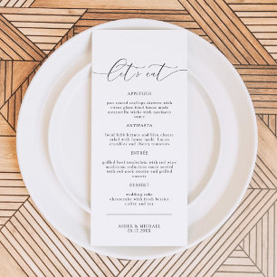Menu Script de Caligrafia Elegante Moderno ASHER