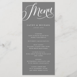 Menu Script Flourish Moderno, Cinzas