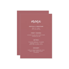 Menu Script Minimalista Moderno | Terra Rosa Wedding