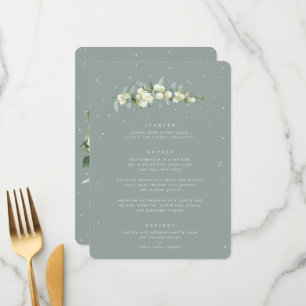 Menu Seafoam Snowberry+Eucalyptus 3 Casamento do Curso