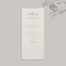 Menu Selvagens Ecru Faux Casamento Formal Embarcado
