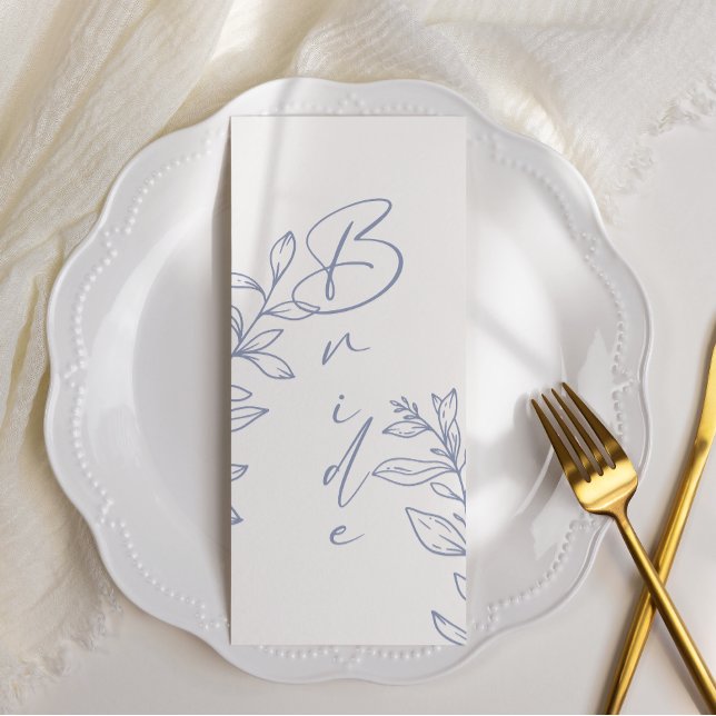 Menu Sentado Reservado Simples Da Flor De Periwinkle (Criador carregado)