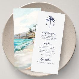 Menu Serenidade Tropical à Beira-Mar Monograma de Casam
