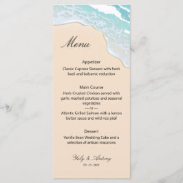 Menu Serviço de Jantar de Recepção no Mar Turquesa Eleg